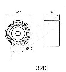 ASHIKA 45-03-320 Tensioner, timing belt